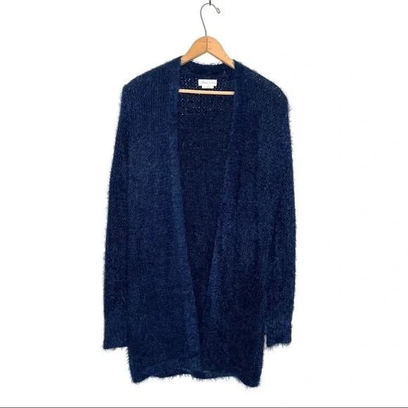 Lovers + FriendsNavy Ferrara Eyelash Open Cardigan Duster